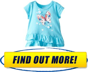 The Childrens Place Baby Girls Asymmetrical Ruffle Top, Swimming Pool, 9 12 Months Uk